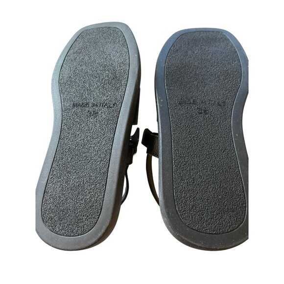 Free People Flora Black Leather Fisherman Sandals Size 11 NEW - Picture 7 of 8